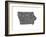 Typographic Iowa-CAPow-Framed Art Print