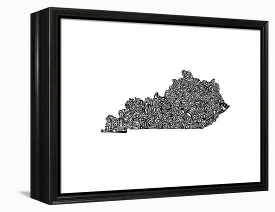 Typographic Kentucky-CAPow-Framed Stretched Canvas