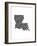 Typographic Louisiana-CAPow-Framed Art Print