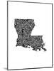 Typographic Louisiana-CAPow-Mounted Art Print