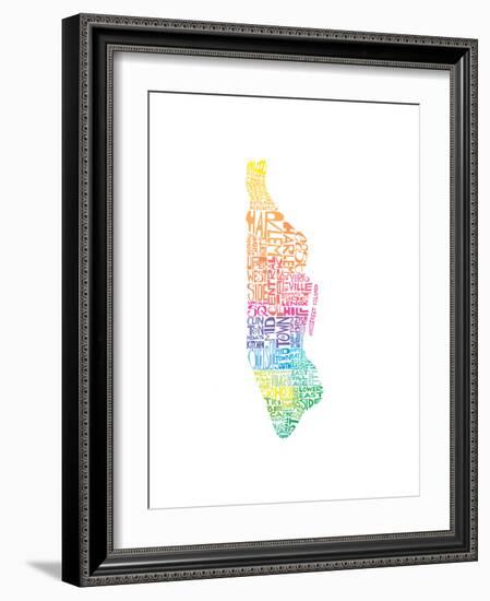 Typographic Manhattan Spring-CAPow-Framed Art Print