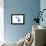 Typographic Michigan Blue-CAPow-Framed Stretched Canvas displayed on a wall