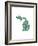 Typographic Michigan Forest Green-CAPow-Framed Art Print