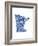 Typographic Minnesota Blue-CAPow-Framed Premium Giclee Print