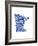 Typographic Minnesota Blue-CAPow-Framed Premium Giclee Print