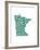 Typographic Minnesota Green-CAPow-Framed Art Print