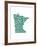 Typographic Minnesota Green-CAPow-Framed Art Print