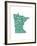 Typographic Minnesota Green-CAPow-Framed Art Print