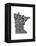 Typographic Minnesota-CAPow-Framed Stretched Canvas