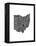 Typographic Ohio-CAPow-Framed Stretched Canvas