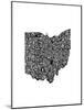 Typographic Ohio-CAPow-Mounted Art Print