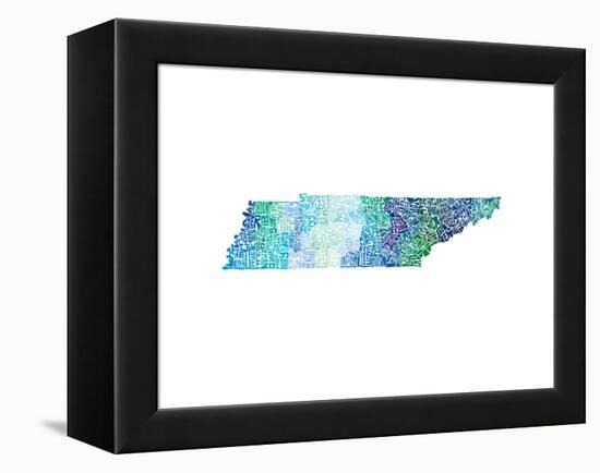 Typographic Tennessee Cool-CAPow-Framed Stretched Canvas