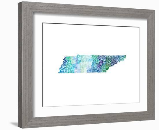 Typographic Tennessee Cool-CAPow-Framed Art Print