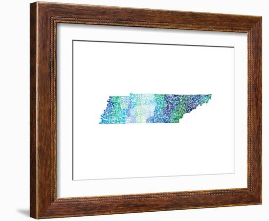 Typographic Tennessee Cool-CAPow-Framed Art Print