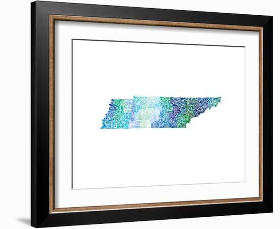 Typographic Tennessee Cool-CAPow-Framed Art Print