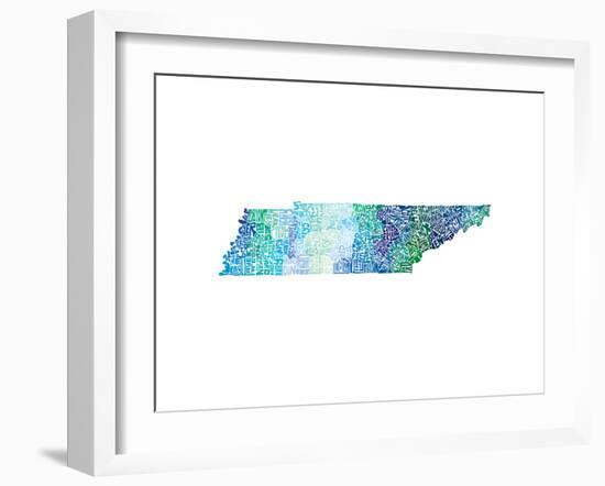 Typographic Tennessee Cool-CAPow-Framed Art Print