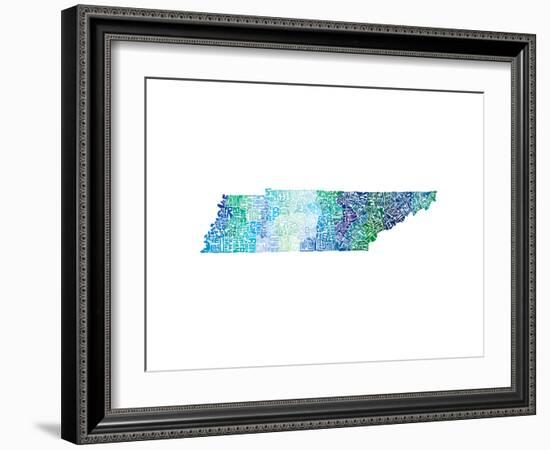 Typographic Tennessee Cool-CAPow-Framed Art Print