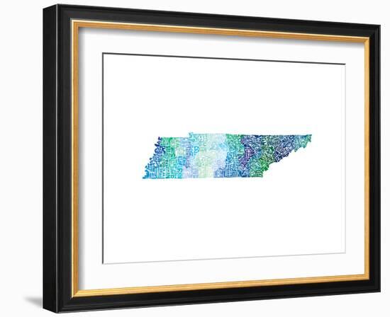 Typographic Tennessee Cool-CAPow-Framed Art Print