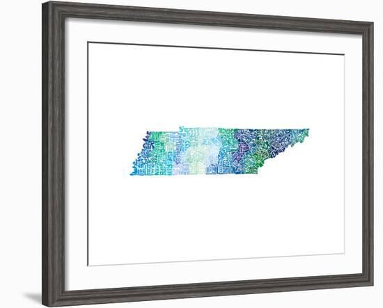 Typographic Tennessee Cool-CAPow-Framed Art Print