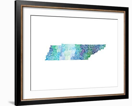 Typographic Tennessee Cool-CAPow-Framed Art Print