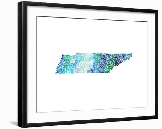 Typographic Tennessee Cool-CAPow-Framed Art Print