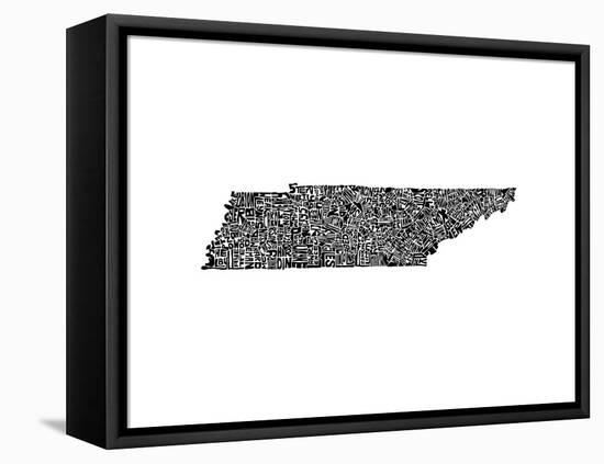 Typographic Tennessee-CAPow-Framed Stretched Canvas