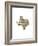 Typographic Texas Brown-CAPow-Framed Art Print