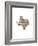 Typographic Texas Brown-CAPow-Framed Art Print