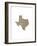 Typographic Texas Brown-CAPow-Framed Art Print