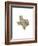 Typographic Texas Brown-CAPow-Framed Art Print