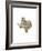 Typographic Texas Brown-CAPow-Framed Art Print