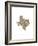 Typographic Texas Brown-CAPow-Framed Art Print