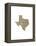 Typographic Texas Brown-CAPow-Framed Stretched Canvas