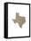 Typographic Texas Brown-CAPow-Framed Stretched Canvas