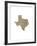 Typographic Texas Brown-CAPow-Framed Art Print