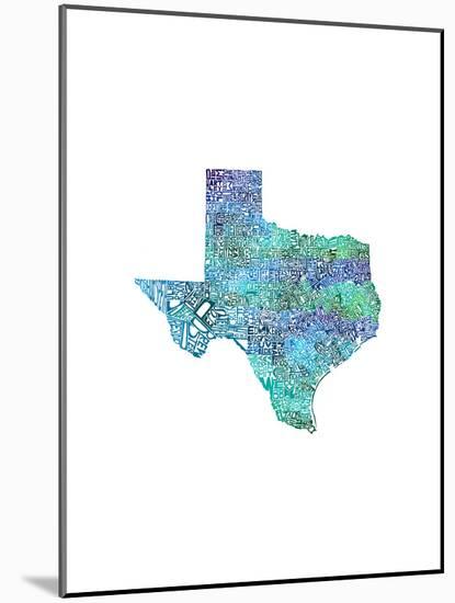 Typographic Texas Cool-CAPow-Mounted Art Print