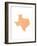 Typographic Texas Orange-CAPow-Framed Art Print