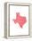 Typographic Texas Red-CAPow-Framed Stretched Canvas