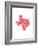 Typographic Texas Red-CAPow-Framed Art Print