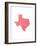 Typographic Texas Red-CAPow-Framed Art Print