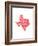 Typographic Texas Red-CAPow-Framed Art Print