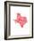 Typographic Texas Red-CAPow-Framed Art Print