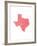 Typographic Texas Red-CAPow-Framed Art Print