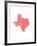 Typographic Texas Red-CAPow-Framed Art Print