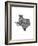 Typographic Texas-CAPow-Framed Art Print