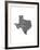 Typographic Texas-CAPow-Framed Art Print