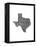 Typographic Texas-CAPow-Framed Stretched Canvas