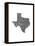 Typographic Texas-CAPow-Framed Stretched Canvas