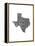 Typographic Texas-CAPow-Framed Stretched Canvas