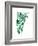 Typographic Vermont Green-CAPow-Framed Art Print